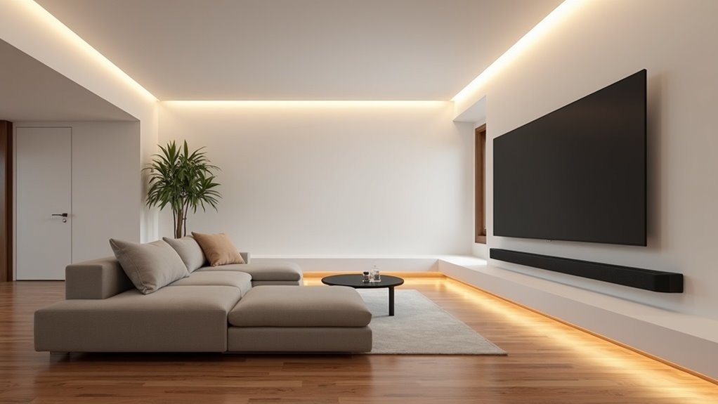 ceiling mounted soundbar installation