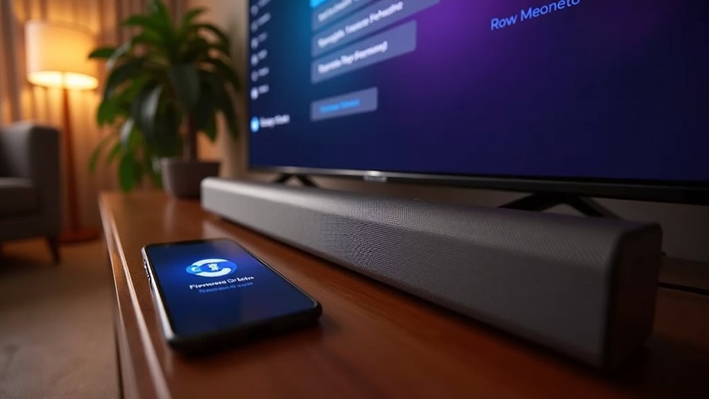 locate soundbar firmware updates