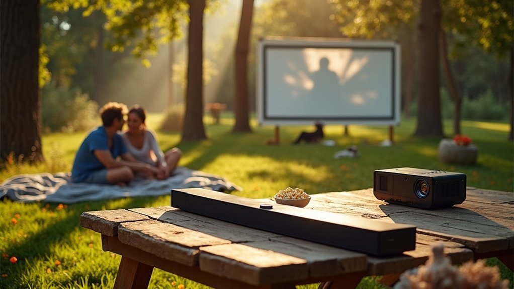 outdoor soundbar usage possible