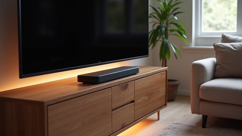 soundbar placement with tv