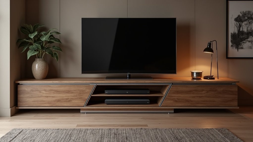 tv risers with soundbar slots